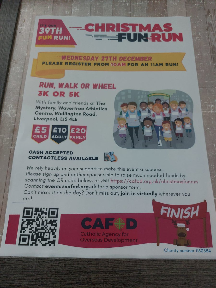 Anyone in the Liverpool area who may want to burn some Christmas Excess with family and raise some money please see below a Christmas Fun Run 27 th Dec