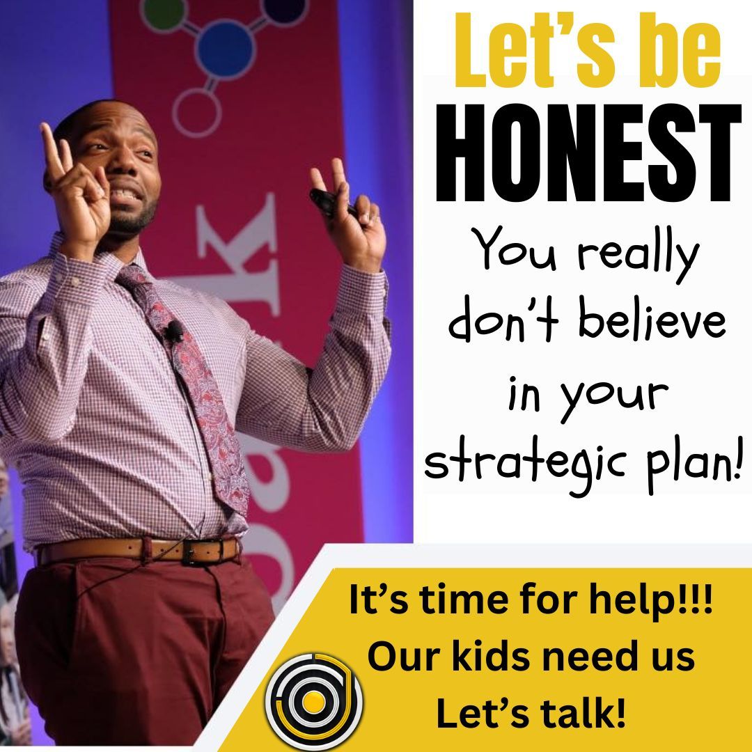 Let's get real about your strategic plan. Do you truly believe it can create change? It's more than words; our kids deserve action. I'm here to bridge that gap. Let's turn plans into action, creating a brighter future. Leaders, join me. #EmpowerLeaders #MasteryForAll