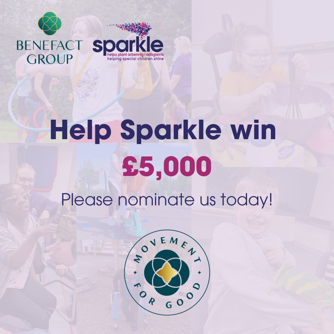 🌟 PLEASE SHARE 🌟
This Friday, £5,000 will be awarded to 10 charities in the area. 

Help us be selected as one of these charities: youth.movementforgood.com
✨ Charity Name and Number 1093690 - SPARKLE (SOUTH WALES) 

Nominations close this Friday. 💜