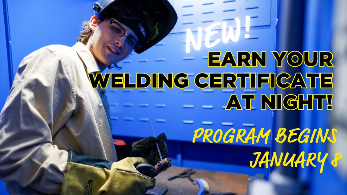 Brunswick_CC's tweet image. Join our NEW Evening Welding Certificate Program starting Jan. 2024 at BCC! ✨ Night classes from 5:30 PM - 9:30 PM, Mon-Thu. Earn college credits, launch a high-paying career! Registration now open! Don&apos;t miss out! #WeldingCertificate #NightClasses #CareerBoost #YOUcanBCC
