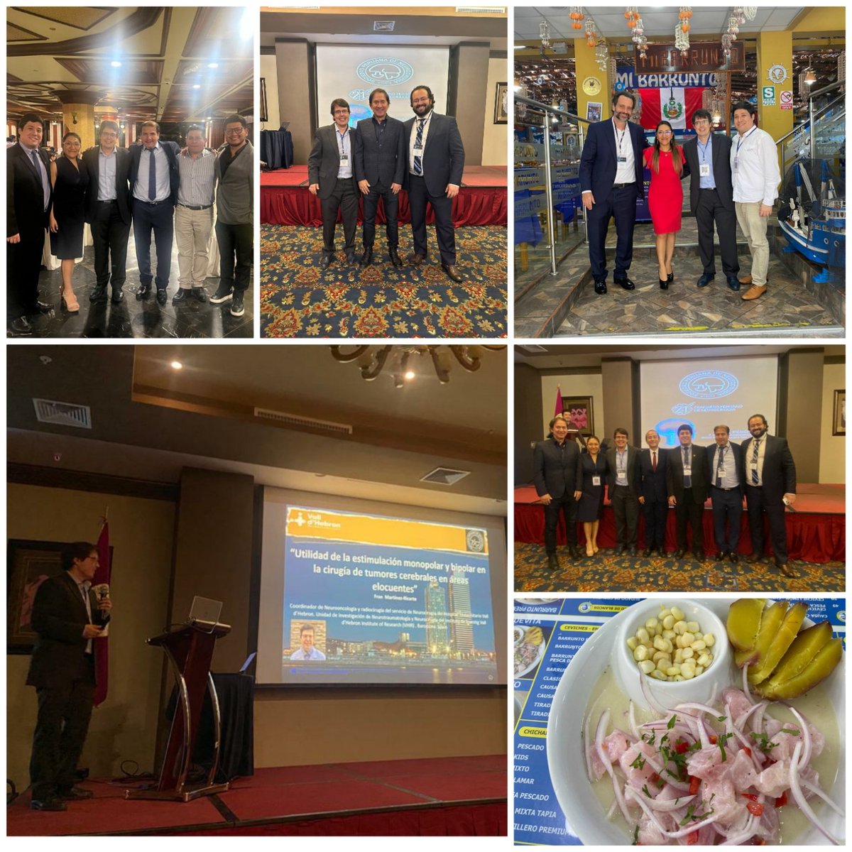FranNeurooncol1's tweet photo. Feliz de haber vuelto  a ver a viejos amigos y haber conocido a otros 
en un hermoso país como Perú.
Ciencia, amistad y buena comida. Enhorabuena por un gran congreso!! 
#Neurosurgery #navigatedultrasound #awakesurgery
@NeurocienciesVH @vall https://t.co/vmiV4tQf9O