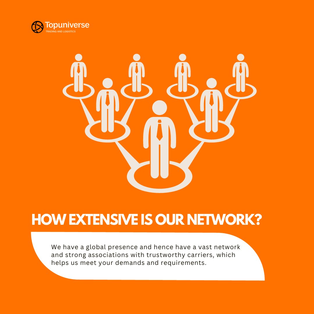 Our reach?  As wide as the horizon!  With a worldwide footprint, we've got the goods on lock, connecting with top-notch carriers to match your every need! Your demand, our command!

#cargo #shipping #TopUniverse #cargo