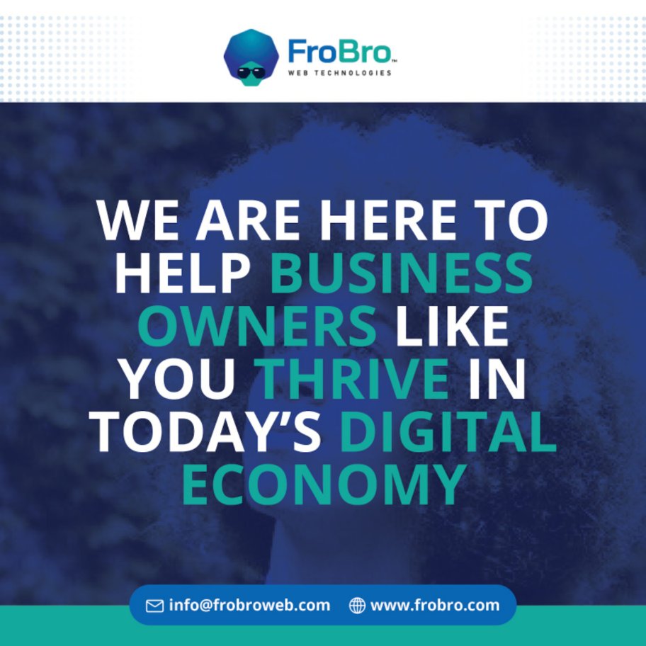 frobroweb's tweet photo. Thriving in today’s digital economy is vital if you want your business to grow. We are here to do just that.

For more information, visit https://t.co/TPYZGAftFH or email us at info@frobroweb.com

#websites #technology #webdevelopment #leadgeneration #seo #hosting https://t.co/de45vubtqF