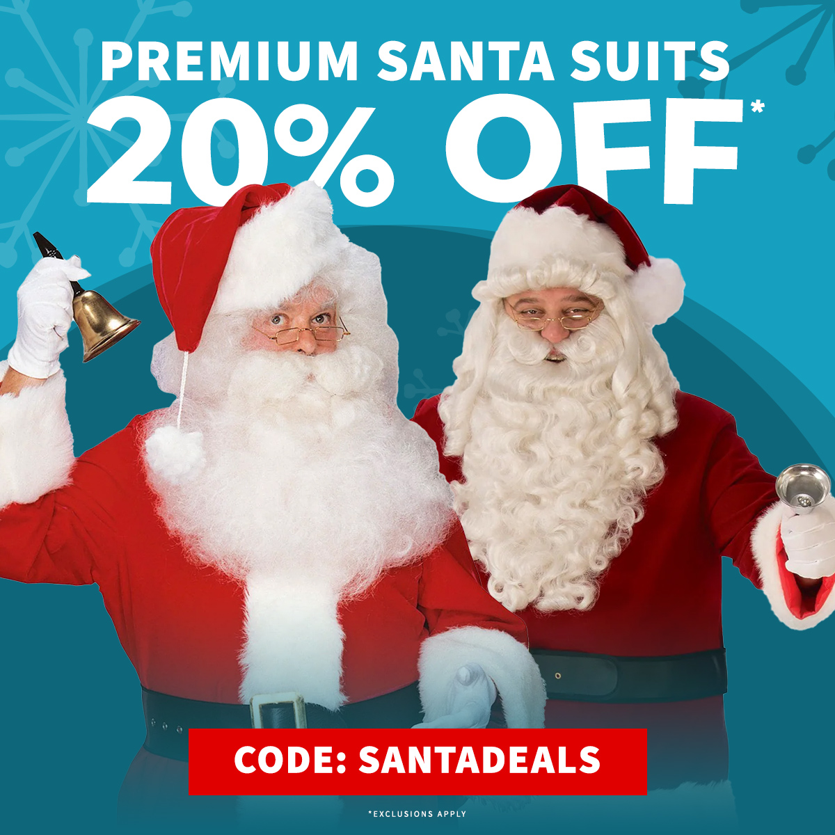 CostumeSC's tweet photo. Get ready to SLEIGH in these Santa suits for the holiday festivities! Use promo code SANTADEALS at check out to get 20% off our Santa Suit collection!  **Exclusions Apply

https://t.co/U5HnnfoAIT
➖
#SantaClaus #ChristmasIsComing #HolidayDecor #Holidays #CostumeSuperCenter https://t.co/onhQPTLgvg