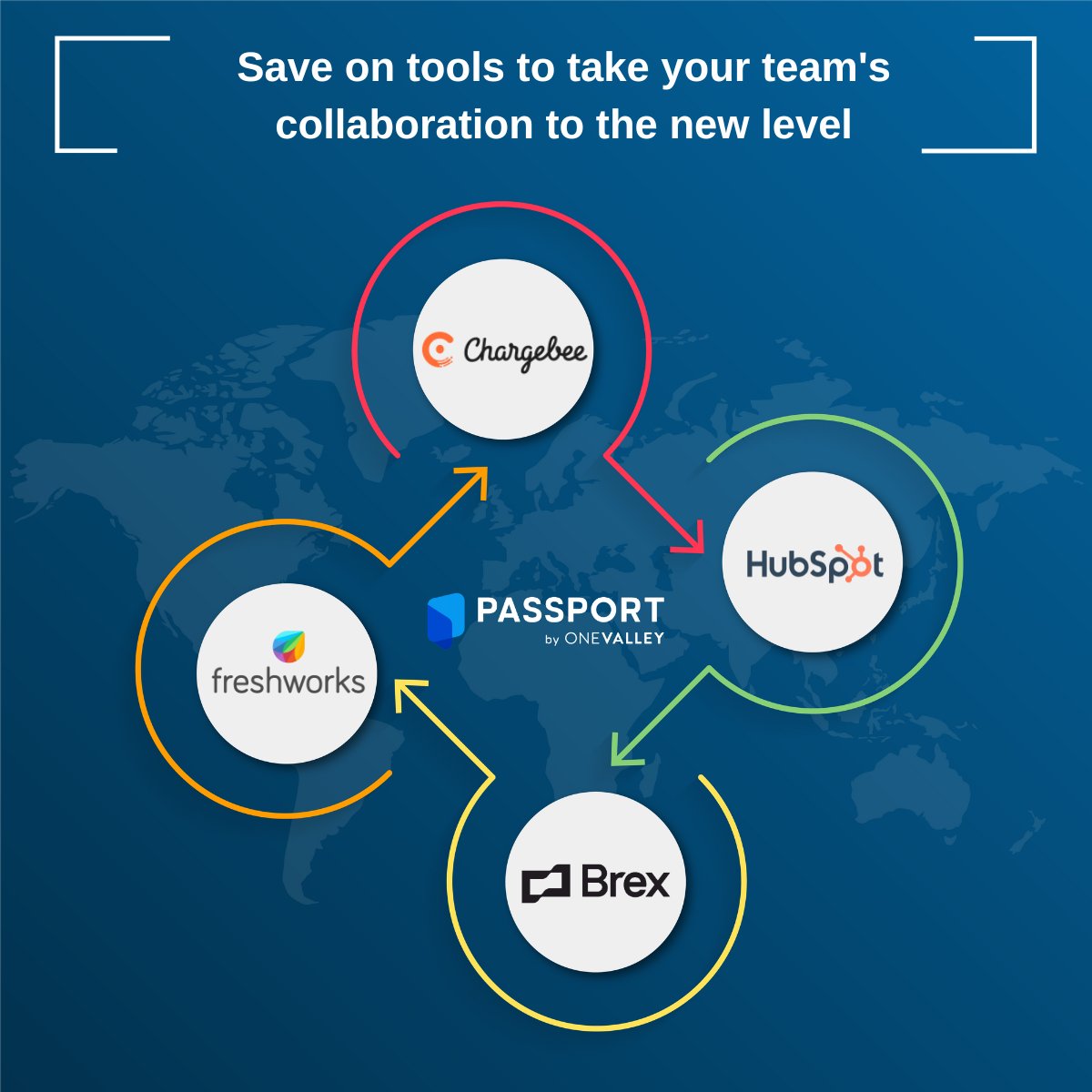 theonevalley's tweet photo. We've partnered with 100s service providers to help founders save on the most in-demand business tools, like @chargebee, @HubSpotStartups, @FreshworksInc and @brexHQ
Discover how you can save with Passport: https://t.co/oIteL49s4D https://t.co/OjClNrmqhG