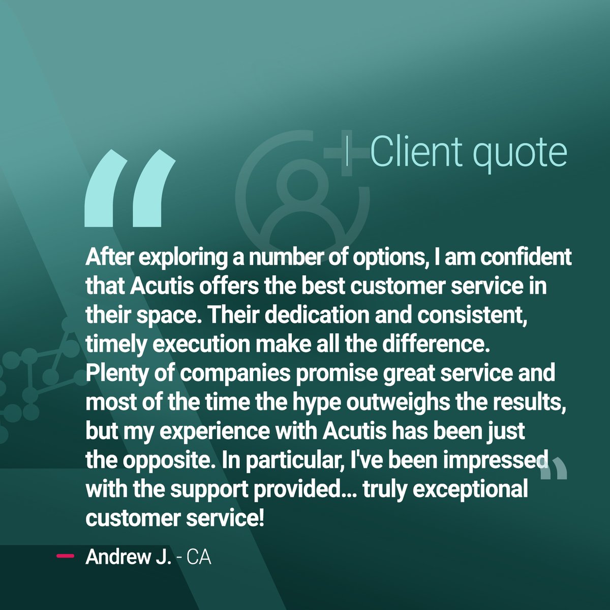 AcutisLab's tweet photo. #ClientLove #LabTesting #ClinicalLabTesting #Testimonial #ThankYou https://t.co/XiwSLWEmyd