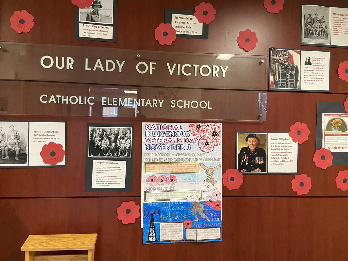 National Indigenous Veterans Day!
November 8th.  <a href="/TCDSB_AJBRIA/">SO Bria</a> @DDiGiorgio_