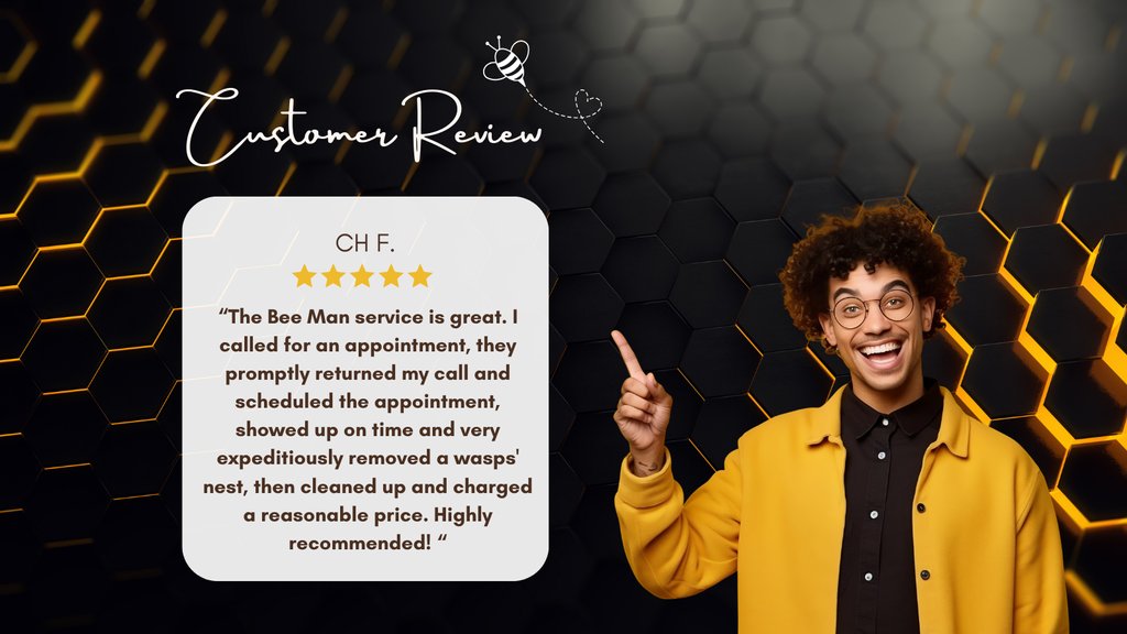 BeeManBuzz's tweet photo. A heartfelt buzz of gratitude goes out to Ch F. 🐝💛
Our commitment to punctuality, thoroughness, and fair pricing is deeply rooted in our desire to support you on your journey to a safe, bee-free environment.
#TheBeeMan #BeeManBuzz #BeeRemoval https://t.co/AdnZOtdoLQ