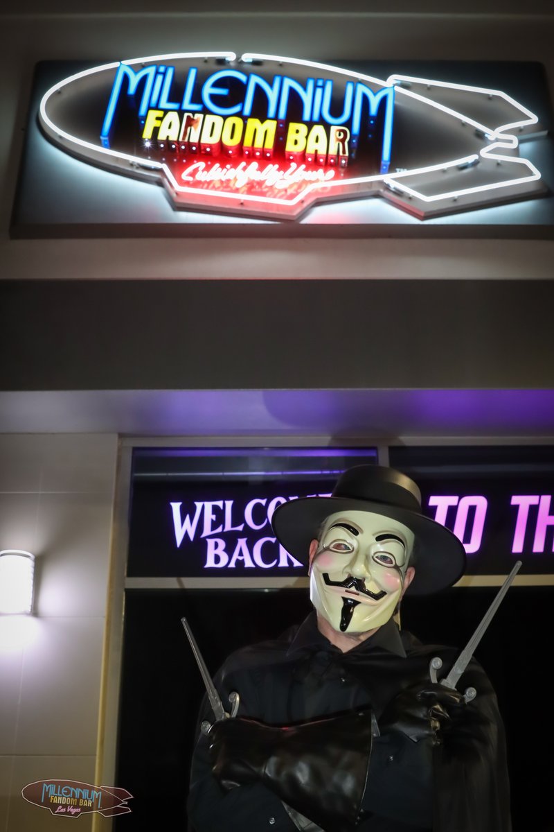 FandomBarLV's tweet photo. https://t.co/Tk2qXwiMLU
The #MillenniumFANDOMBAR 8th Anniversary Party!  #FandomBar #FandomBarVegas #MFBLV #Cocktails #Mocktails #LetsFandom #Fandom #Cosplay #LasVegas #FoodTruck #VforVendetta #RememberRememberTheFifthOfNovember #MFBAnniversary #MFB8thAnniversary https://t.co/WcdnSgnMEB