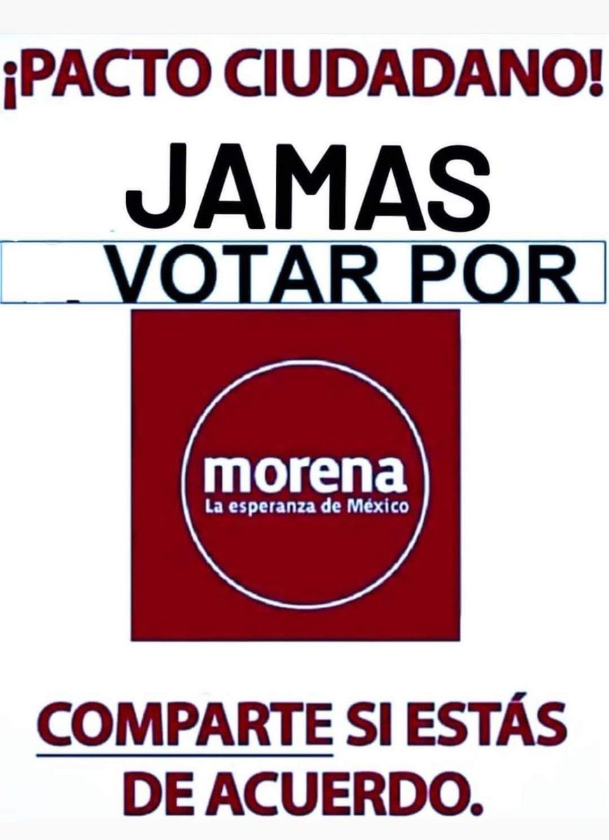 Arre lulu...
👇👇👇

#NiUnVotoAMorena2024