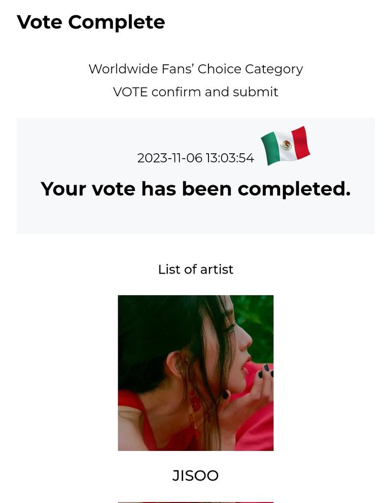 BLACKPINKMXCO's tweet photo. 📥 #JISOO x MAMA 2023
¡La votación final inició, debemos estar en el Top10! 

~ Descarga la app de Mnet Plus
🌹1voto x dispositivo en la app (al día)
🌹3streams x dispositivo en Spotify (al día)
Tutorial: https://t.co/DIlV999Z3o

⚠️ Fecha límite 19-Noviembre 8:59AM (🇲🇽) https://t.co/9tF5EOSH90
