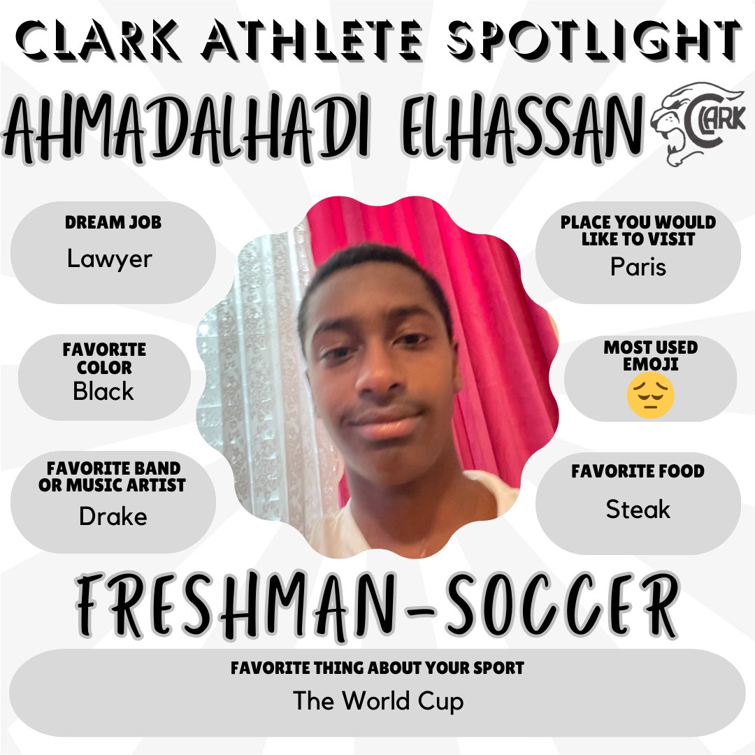 🐾⚽️Ahmad Elhassan is a part of our Soccer Team and here is what Coach Gold had to say about him. Ahmad has made great strides as a freshman in all areas to make himself a better athlete and soccer player. He shows up every day and gives 100% effort for himself and his team.