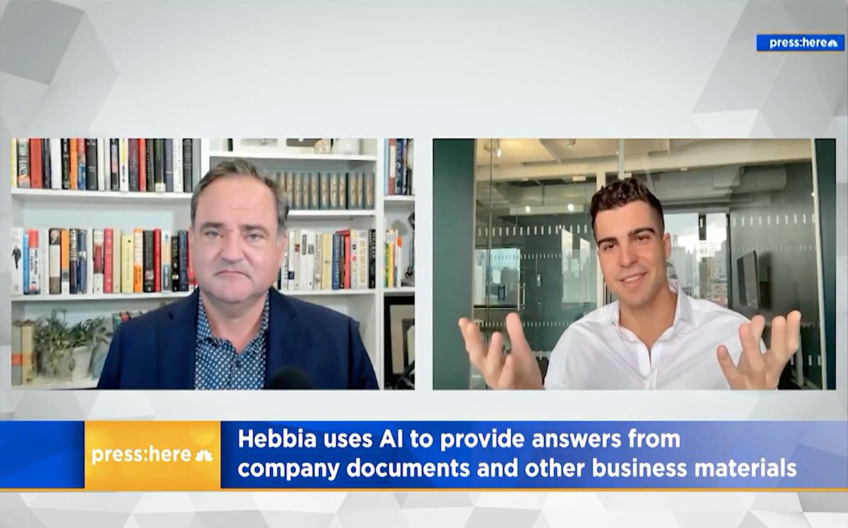 hebbia's tweet photo. Today on NBC: during the SVB collapse, Hebbia AI was able to determine our clients’ exposure to all regional banks instantly.

"Something that would have taken thousands of hours and teams of analysts….

AI was able to complete in an instant.

Lawyers wouldn’t have been able to get it done in that amount of time"

-@gsivulka, CEO

Watch here: https://t.co/aKwLAFGZoI