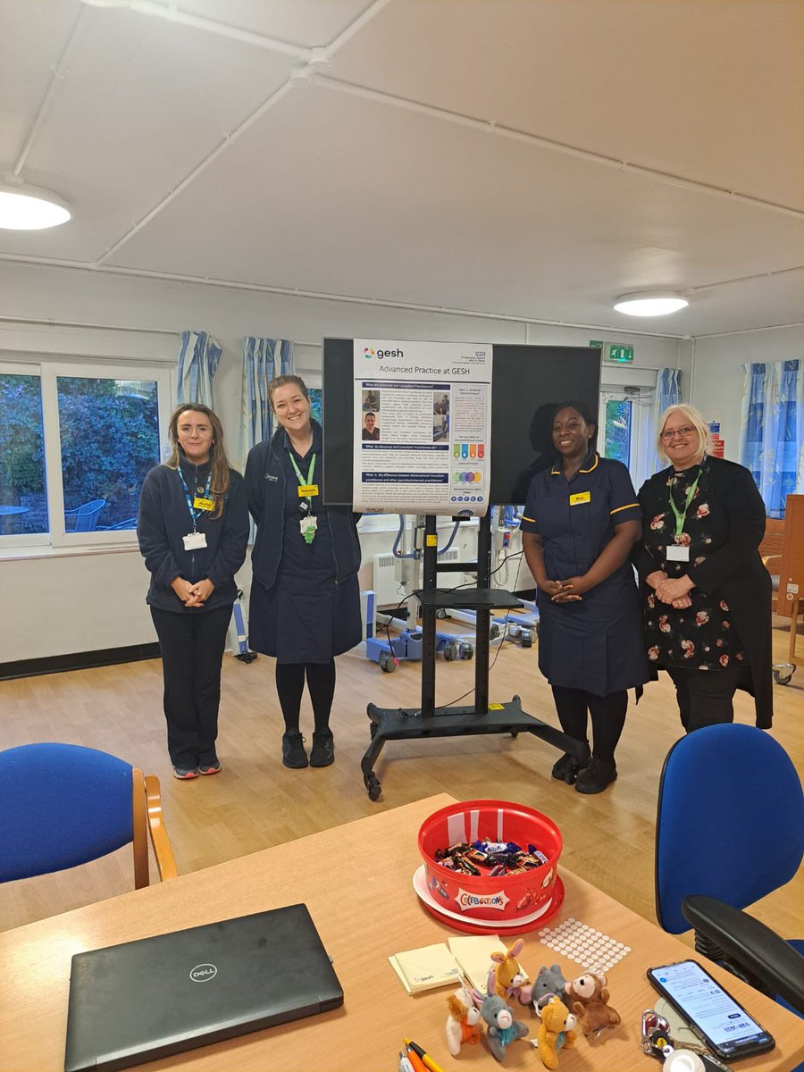 EsthAcp's tweet photo. Rounding up day one of #ACPweek #AdvancePracticeWeek with the pop up stands at Leatherhead Hospital! @SurreyDownsHC, @epsom_sthelier, @SuttonHandC! Tomorrow we have the webinar 12-2pm online via MSTeams. Don’t have the link? Contact us and we will send it! #FourPillars. https://t.co/eZM4fKsIB0