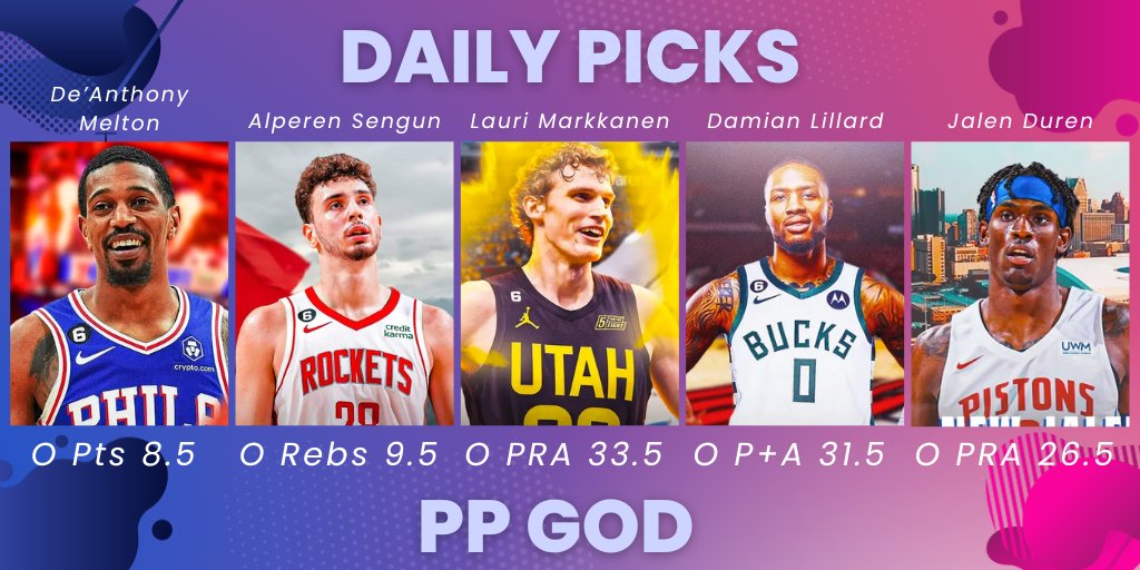 the_ppgod's tweet photo. NBA Picks 11/6🏀:

Don't overthink it, ez money.

#prizepicks #nba #gamblingtwitter #sportsbet #dfs #playerprops https://t.co/1IvOjfCcQC