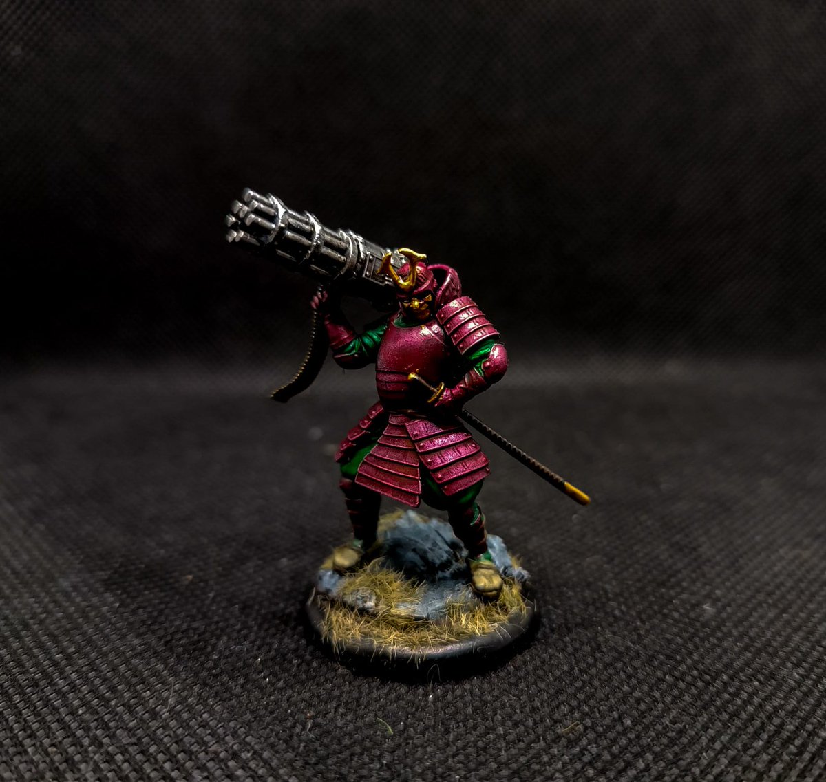 Nicola90tn's tweet photo. #Malifaux #tenthunders #samurai #versatile #SilentStrike #miniatures #fantasy #horror #m2e #m3e @WyrdGames #wyrdgames #wyrd #paintingmalifaux #miniaturesgames #malifauxwargames #sharethehobbylove #ilovewargames #skirmish #totallywyrd #vallejocolors #airbrush #speedpaint #slapchop https://t.co/6CfbqRYugM