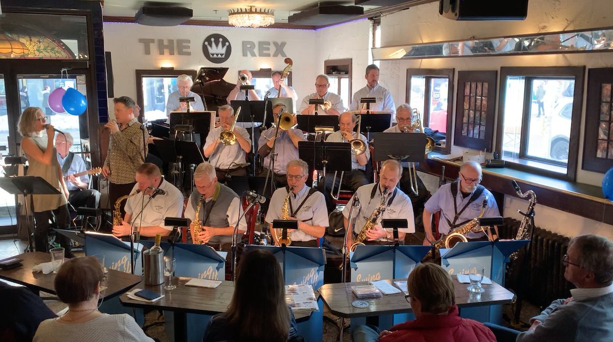 swingshiftbb's tweet photo. Swing Shift Big Band returns to the Rex on Saturday, Dec 2nd from 2 to 4:30 pm. This will be a great afternoon of both seasonal and classic big band jazz and vocals, so please add this to your calendar. No advance tickets, show up early for the best seats! https://t.co/F365t5HWlu