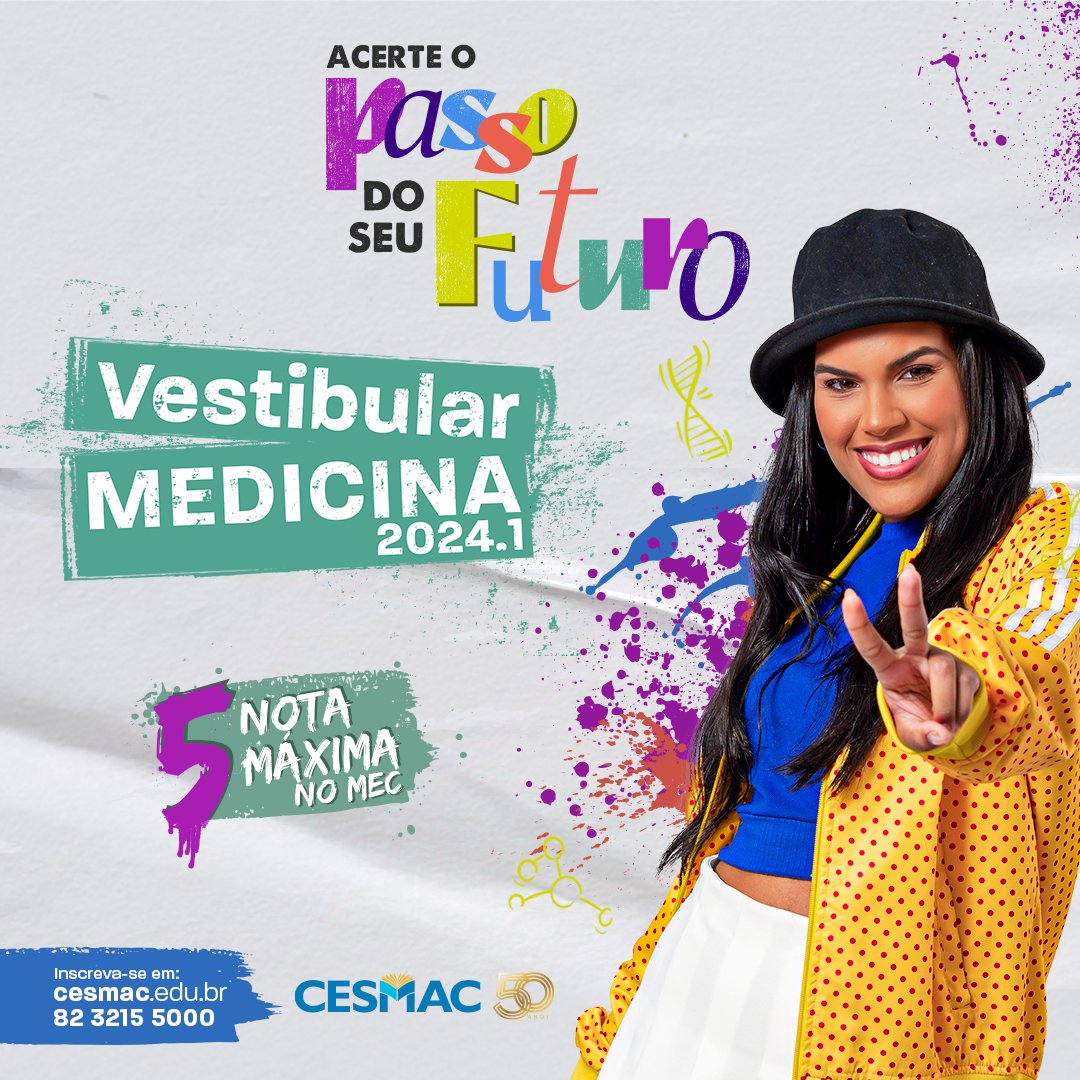 CesmacOficial's tweet photo. 😎 #AcerteOPassoDoSeuFuturo na Medicina escolhendo a instituição que é nota máxima no MEC! Faça agora sua inscrição em https://t.co/6EjjDsRfnD 💻 https://t.co/Skh2uGwvWv