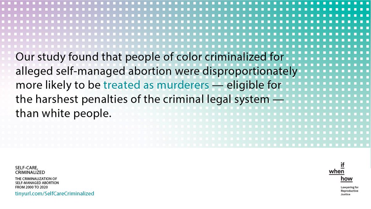 ifwhenhow's tweet photo. Our latest research confirms what we ALREADY know. Abortion criminalization in this country is racist, classist, dehumanizing, and has lasting impacts on people and their families. Take a look: https://t.co/YTDzNczulg https://t.co/pJGx7uPaE8
