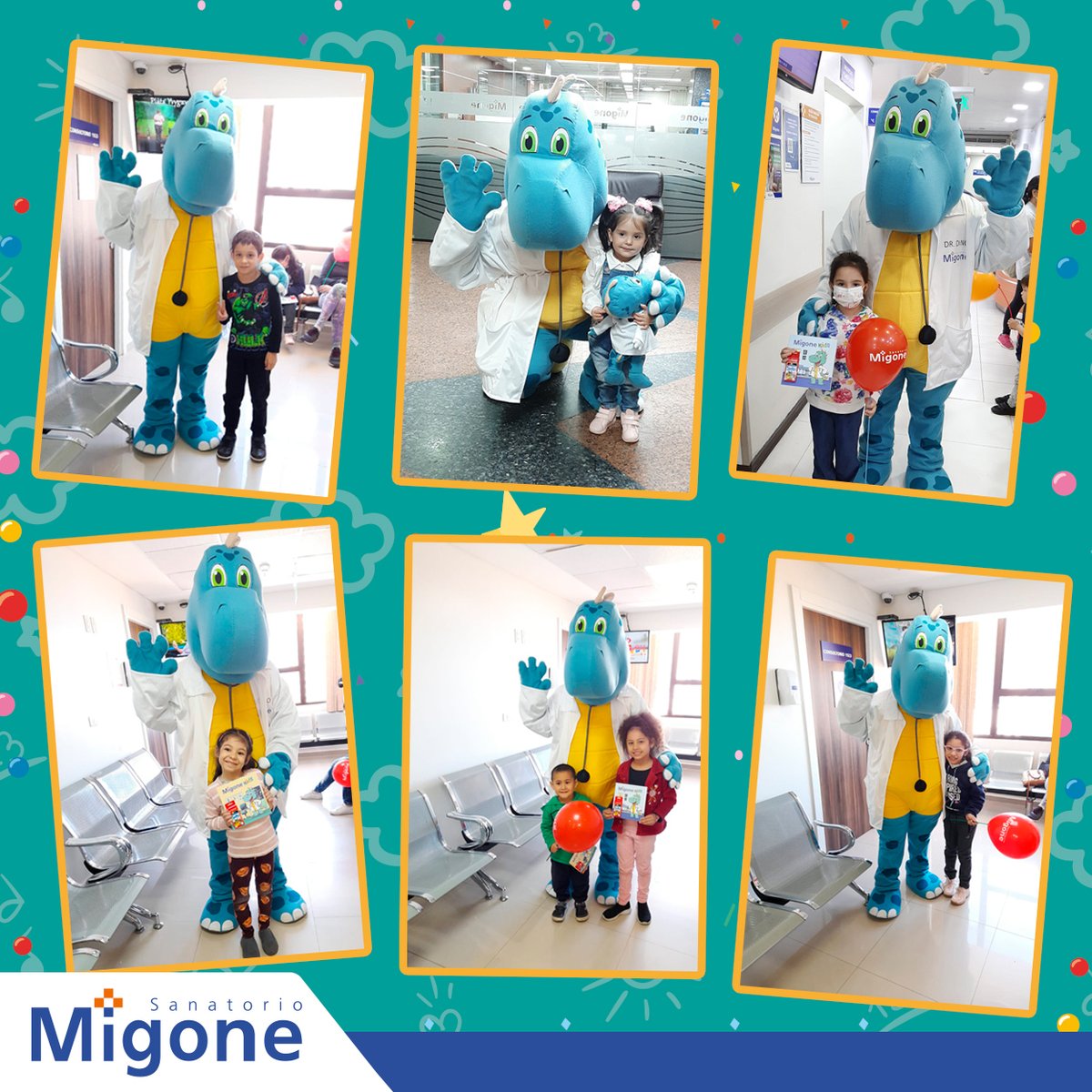 🎊💙¡Con mucha alegría y diversión nuestros pacientitos recibieron a Dr. Dino durante su visita por el Sanatorio! 🧡🎊

#SanatorioMigoneBattilana #SanatorioMigone #Migone #DrDino #Mascota #Pacientes #Niños