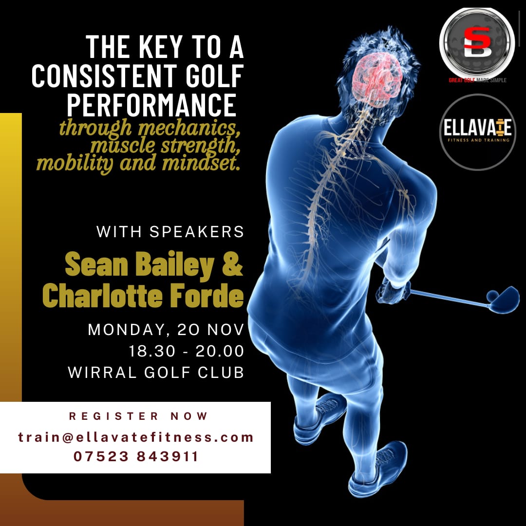 Mon 20th Nov6.30pm in the lounge. Pro S Bailey &amp; TPI instructor C Forde are hosting an interactive session on all aspects of golf improvement from the swing, fitness &amp; mind.This 90mins will cost £5pp, you can use this as a discount voucher for your 1st booked session.