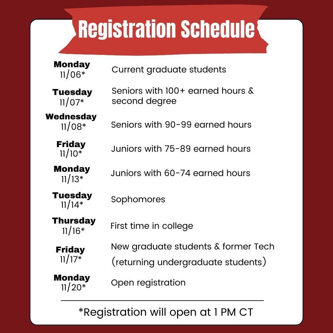 TTU_ProCom's tweet photo. Students, remember to schedule an appointment with your advisor to talk about your classes and plan for Spring and Summer 2024 or to answer any questions you may have! 

Click the link in our bio to schedule an appointment with your advisor or go to https://t.co/jmu4LVsqA6! https://t.co/BjHe7NSLnn