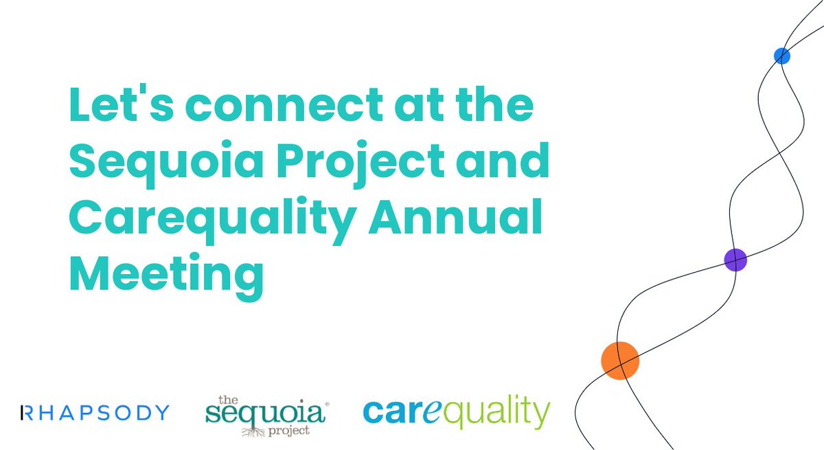 The Sequoia Project &amp; Carequality Annual Meeting is right around the corner! Meet with the Rhapsody team next week in San Diego to discuss your data exchange and enrichment goals. We look forward to interesting discussions around #TEFCA, #QHINs, &amp; #FHIR!
rhapsody.health/resources/sequ…