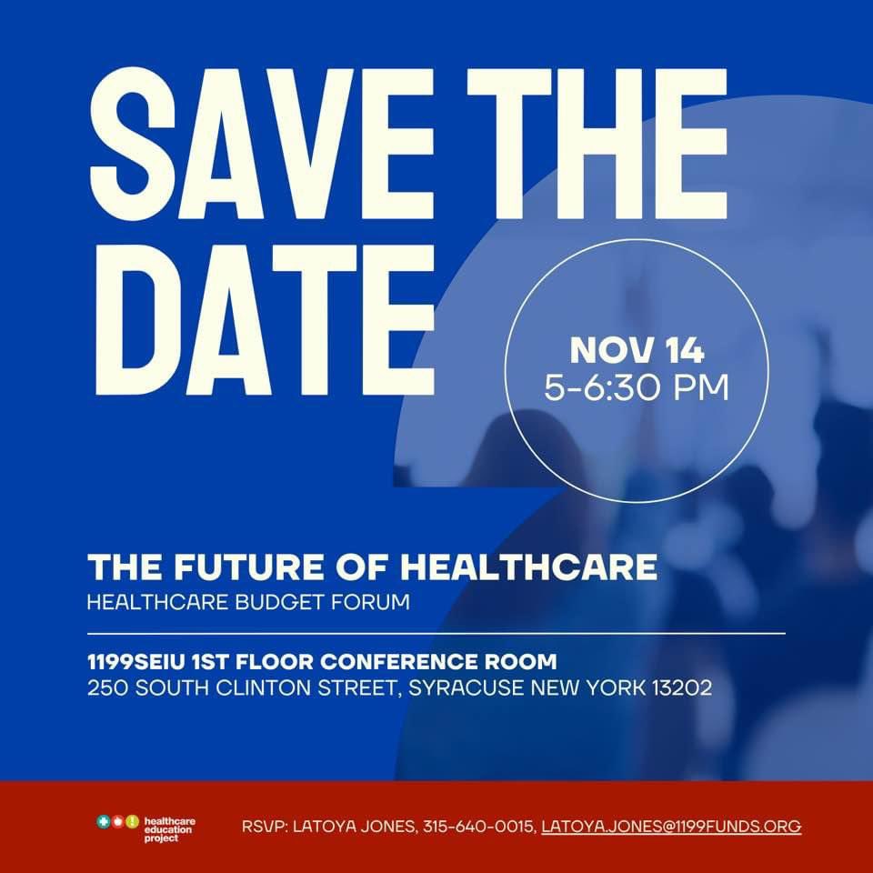 Join us for this year’s New York State Budget Forum “ Healthcare Without Limits moderated by our very own LaToya Jones. We have an amazing line up of panelists. Please register for this free event! Hope to see you there.

eventbrite.com/e/healthcare-w… (eventbrite.com/e/healthcare-w…)