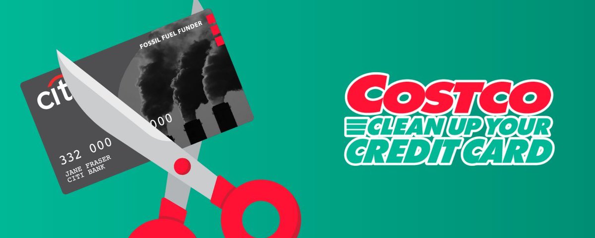 Costco’s credit cards are issued by Citi, which is one of the biggest funders of fossil fuels. 

Tell Costco to clean up its credit card: bit.ly/CostcoCleanUpY… 

#PeoplePowerUnited

#CostcoDropCiti

#CostcoCleanUpYourCreditCard

#StoptheMoneyPipeline