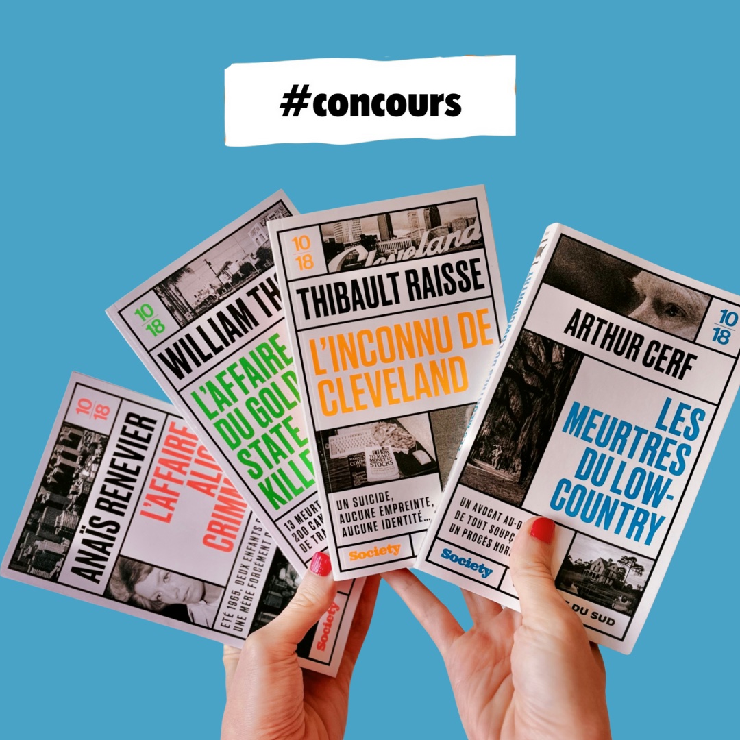 Editions1018's tweet photo. #Concours

À l'occasion de la sortie des "Meurtres du Lowcountry" d'Arthur Cerf, on vous offre les 4 tomes de la nouvelle collection True Crime à retrouver chez 10/18 !

Pour participer :
👉 suivez @societyofficiel &amp; @editions1018 + RT

TAS 16/11 https://t.co/ZjMaoefcR4