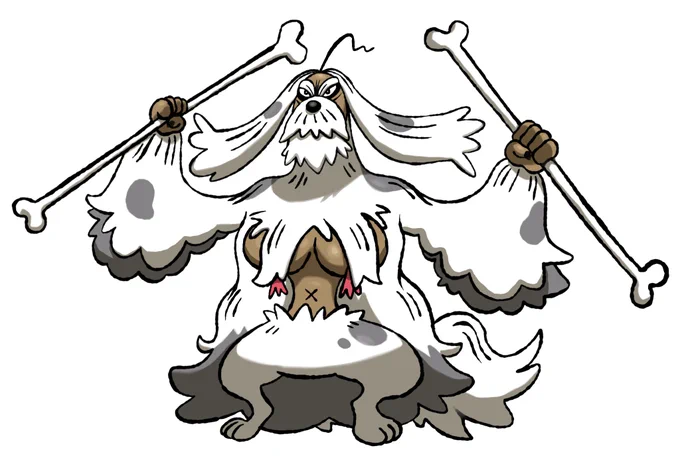 Meet the "Gandalf Big Naturals" fakemon line!!!  1º Gandoob - The boob pup Pokemon 2º Greytit - The boob dog Pokemon 3º Ganboobwite - The boob guardian Pokemon   Normal / Ghost   Boner (Bone attacks grow stronger)
