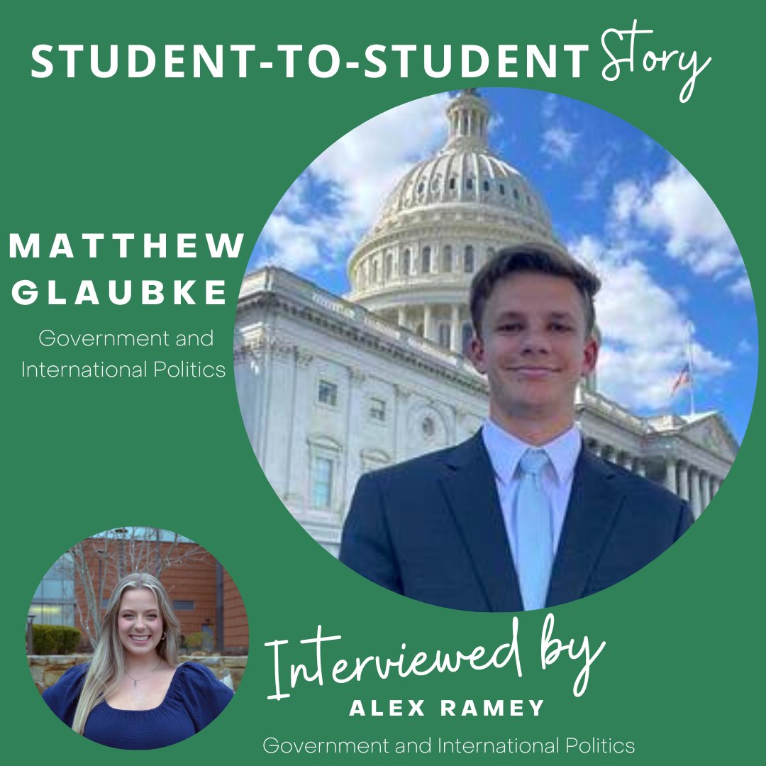 Next in our student-to-student series, Matthew Glaubke spoke with student liaison Alex Ramey about his experience as an intern on Capitol Hill. 

The Schar School senior was able to secure an internship with his local representative, Congresswoman Julia Brownley (<a href="/RepBrownley/">Congresswoman Julia Brownley</a>)!