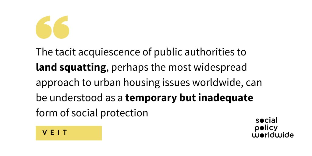 🏘️In this week's article, @AlexVeit8 explores different policy instruments and approaches towards #informalSettlements, and how they amount to 'social policy by other means'.

💭 Read the full essay at @socialpolicyww 

🔗 socialpolicyworldwide.org/post/informal_…