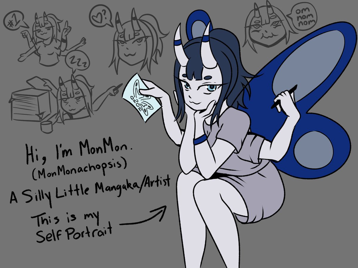 MonMonMangaka's tweet photo. Hi my name is MonMon, I'm a manga maker and artist. I represent myself with a butterfly girl character. My cat, WonWon is on the second slide. My birthday is 8/18. 

I prefer working on Seinen stories.

My main inspirations are NON, Yana Toboso and Kazue Kato. https://t.co/syP1KaJ8Oa