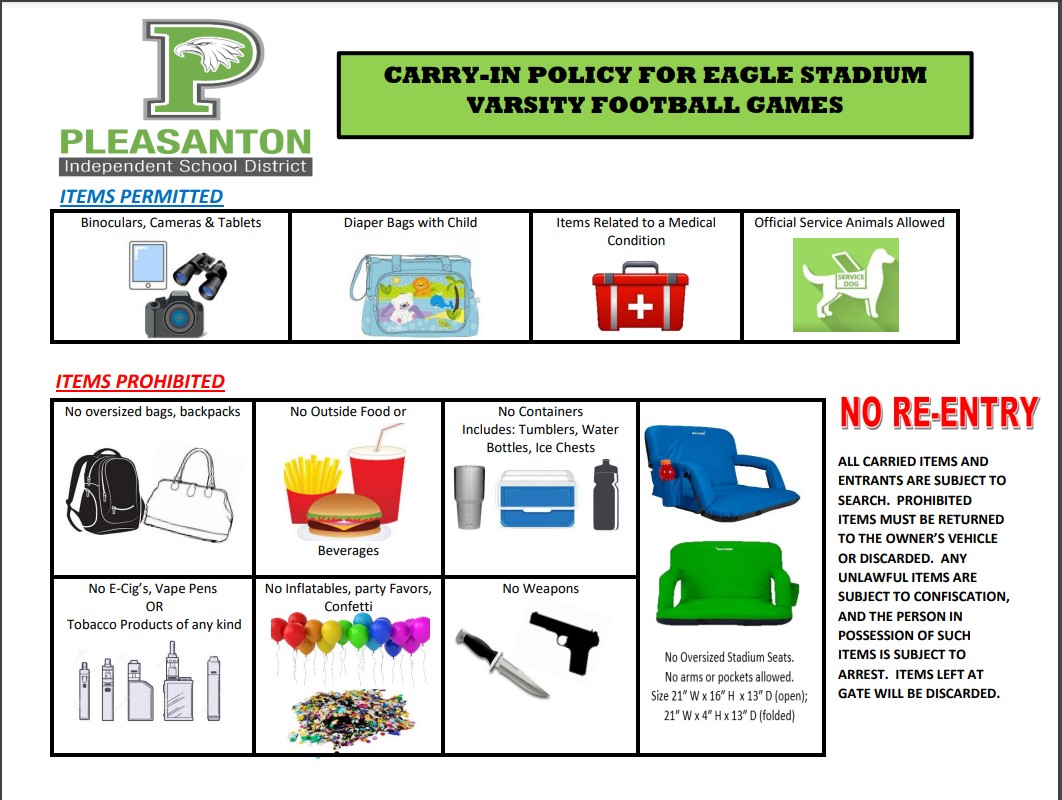 Some info about the playoff game in Pleasanton this Friday:
1. Gates open at 5:30pm 
2. Tickets are $5, cash only (passes accepted)
3. See the attached image for info on important stadium policies