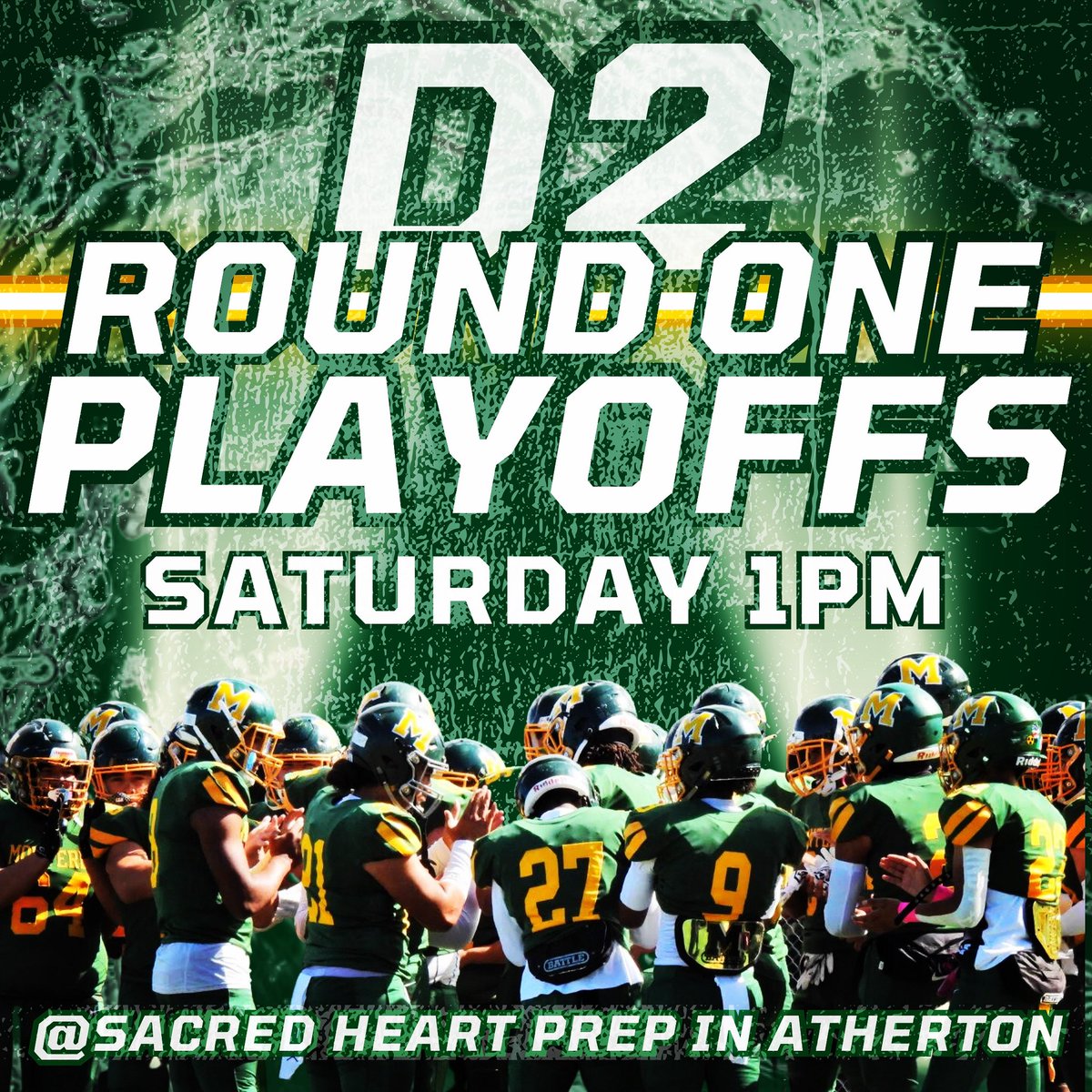 greenmachinebo2's tweet photo. MONTEREY DORES
—VS—
SACRED HEART GATORS
 🗓️SATURDAY, NOVEMBER 11
📍Sacred Heart Prep High School
101 Valparaiso Ave Atherton, CA 94027
🎟️TICKETS: https://t.co/53UsXjHqHP

#DORES23
#MontereyFootball https://t.co/z3HzkSvGPH