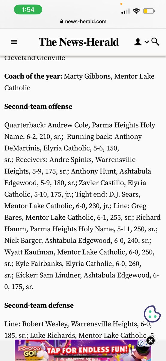 andrespinks32's tweet photo. Second team all district https://t.co/q1PrRKhzPm
