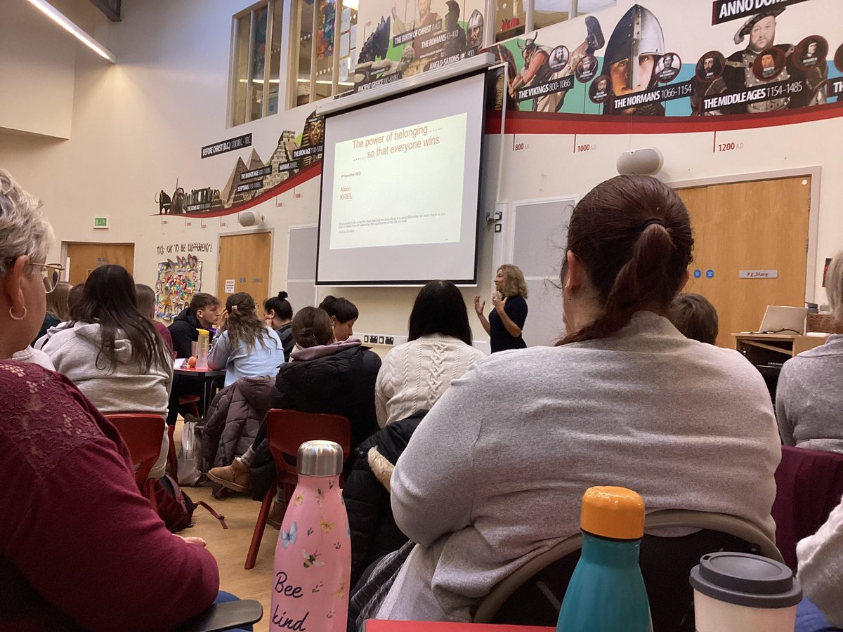 Today we held a joint trust training day with <a href="/AldermansGreen/">Alderman's Green Primary School</a> and we welcoming the wonderful <a href="/AlisonKriel/">Alison Kriel 💚 @AKLondon UpScrolled</a> who spoke so passionately about the Power of Belonging.
We know staff came away inspired.