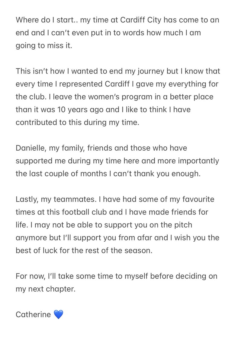 cathwalsh19's tweet photo. This chapter may be over but the story continues.. 💙⚽️ https://t.co/MsEuM08sDH
