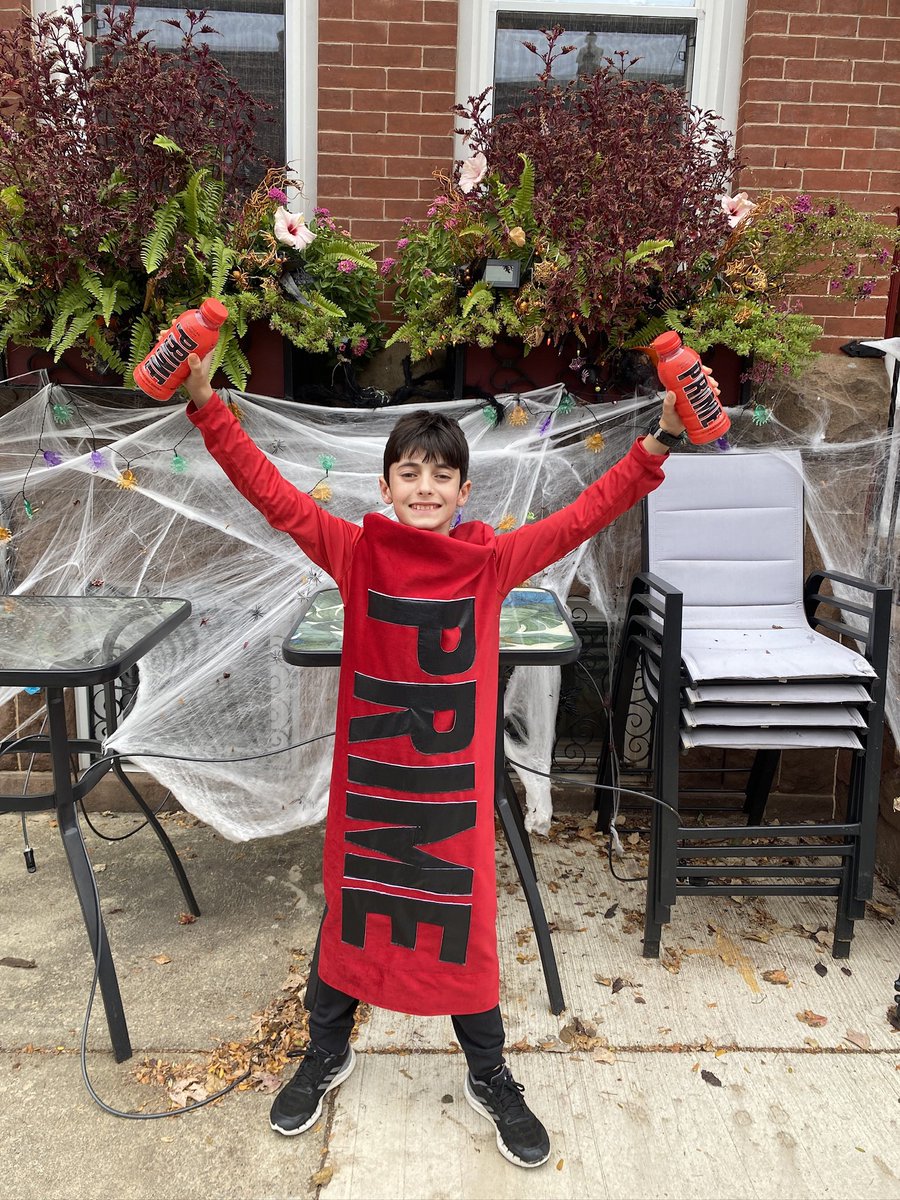 SponsorPhilly's tweet photo. @PrimeHydrate  - He just had to be a Prime bottle, his Nana, my mom, made the costume https://t.co/2WwFrWodTl