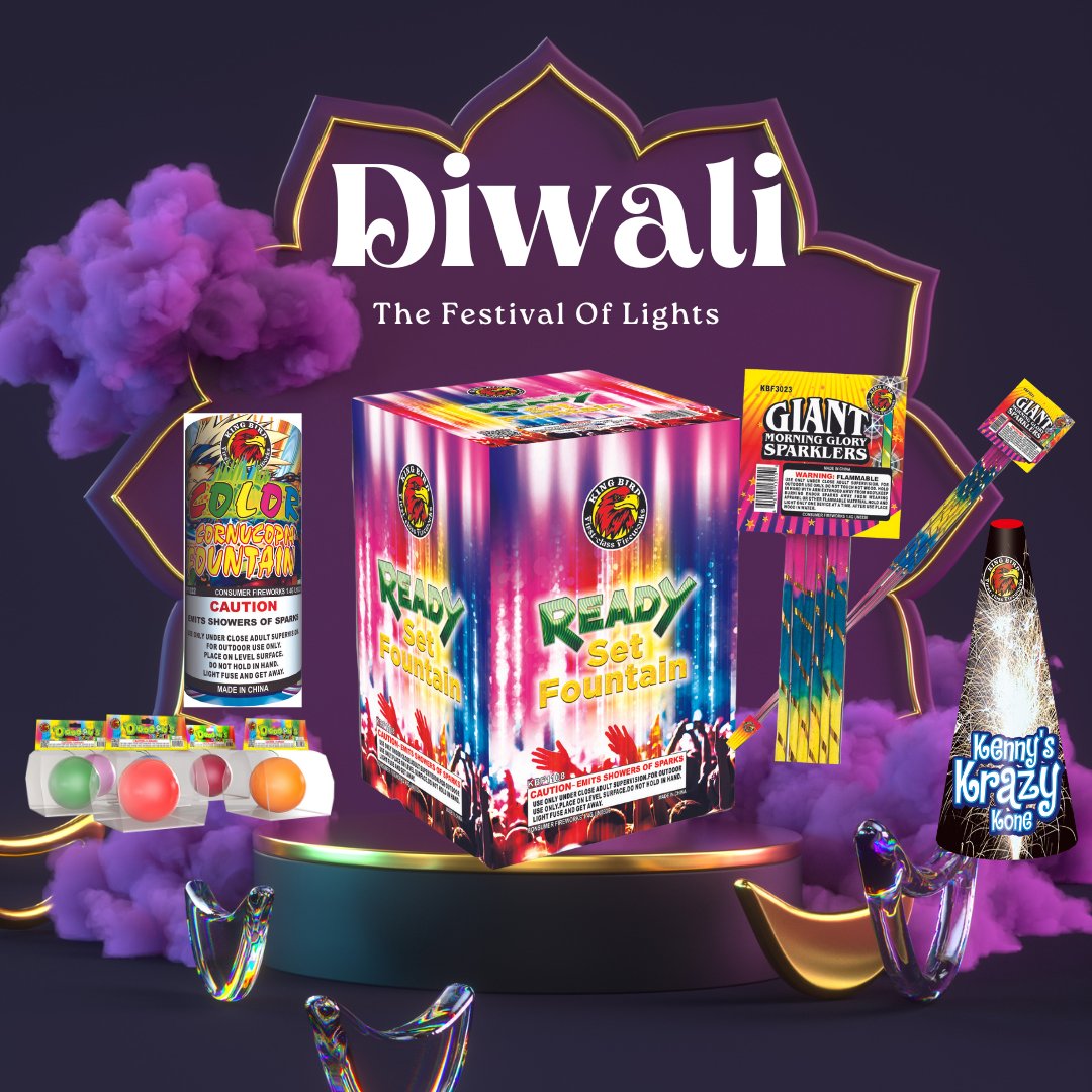 Twin_Fireworks's tweet photo. Celebrate Diwali with us! Diwali, The Festival of Lights, begins on Sunday, November 12. Come see us for all your Diwali celebration fireworks, fountains, sparklers, and smokes! We are open M-F, 9-5! #twinfireworks #diwali2023  #celebratediwali #celebratewithus #frankfortin https://t.co/AeQSjlyymI