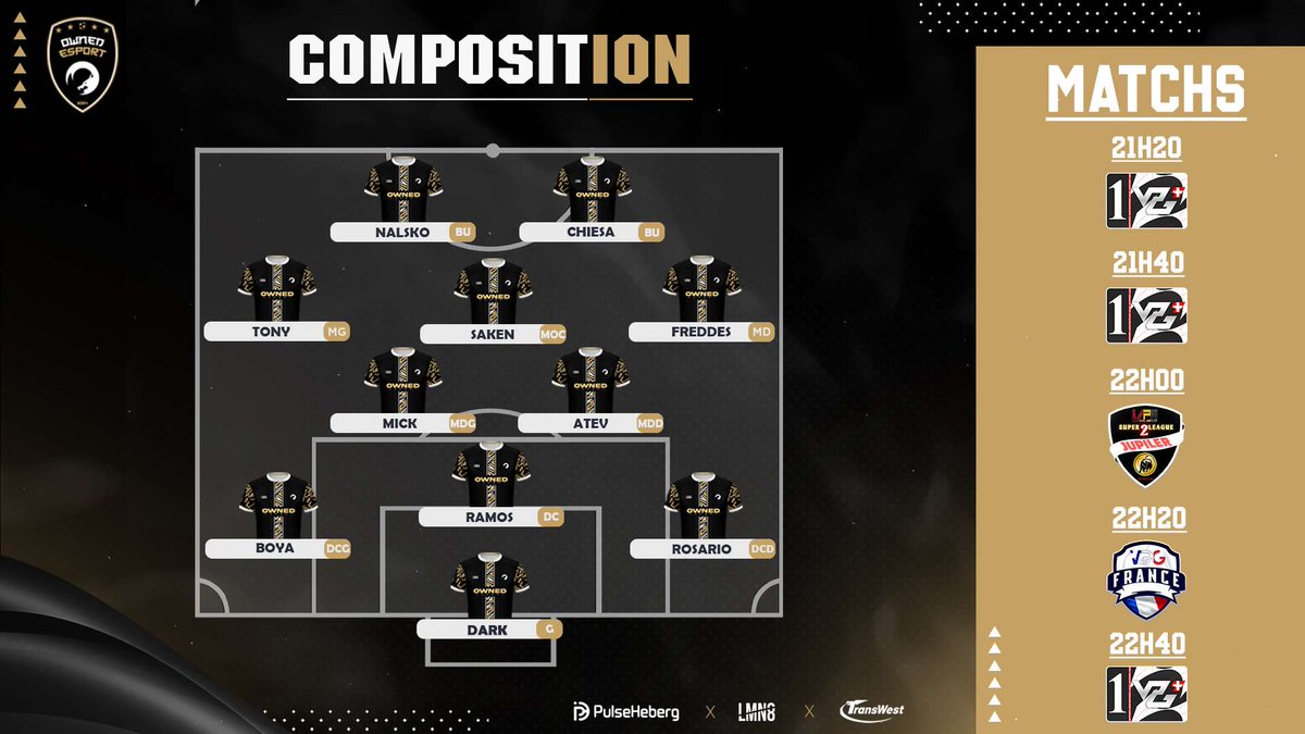 XI Fenrir (@xifenrir) on Twitter photo - Programme de la soirée !
📍| <a href="/belgique_vpg/">VPG BELGIQUE 🇧🇪</a>
🏆| Super League
🆚 <a href="/Vortex_CGO/">Vortex CGO</a>
📍| <a href="/SwissVPG/">VPG Switzerland 🇨🇭</a>
🏆| Raiffeisen League
🆚 <a href="/Ensco93/">Géné Miracle ⭐️</a>
🆚 <a href="/PiratesEsport/">PIRATES ESPORT</a>
🏆| Coupe
🆚 <a href="/ElectiumeS_CP/">ElectiumeS_ClubPro</a>
📍| <a href="/VPGFrance_/">VPG France</a>
🏆| Ligue 2
🆚 <a href="/TigerhawkEsport/">TIGERHAWK Esport</a>
Live : twitch.tv/owned_esport_cp - Programme de la soirée !
📍| <a href="/belgique_vpg/">VPG BELGIQUE 🇧🇪</a>
🏆| Super League
🆚 <a href="/Vortex_CGO/">Vortex CGO</a>
📍| <a href="/SwissVPG/">VPG Switzerland 🇨🇭</a>
🏆| Raiffeisen League
🆚 <a href="/Ensco93/">Géné Miracle ⭐️</a>
🆚 <a href="/PiratesEsport/">PIRATES ESPORT</a>
🏆| Coupe
🆚 <a href="/ElectiumeS_CP/">ElectiumeS_ClubPro</a>
📍| <a href="/VPGFrance_/">VPG France</a>
🏆| Ligue 2
🆚 <a href="/TigerhawkEsport/">TIGERHAWK Esport</a>
Live : twitch.tv/owned_esport_cp