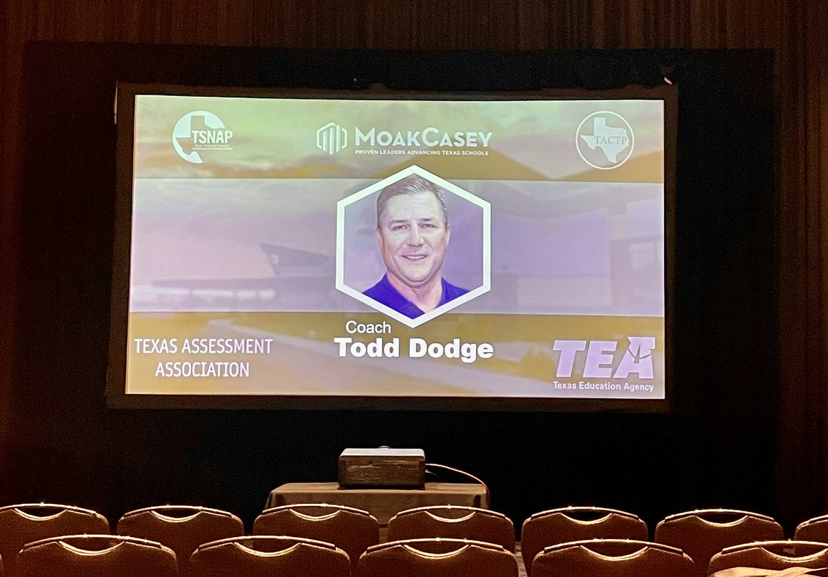 tsnaptalk's tweet photo. The Texas Assessment Conference is underway! TSNAP President Thomas Negri did a fantastic job introducing the Opening General Session keynote speaker,Todd Dodge! https://t.co/kjzrWf8Ywy