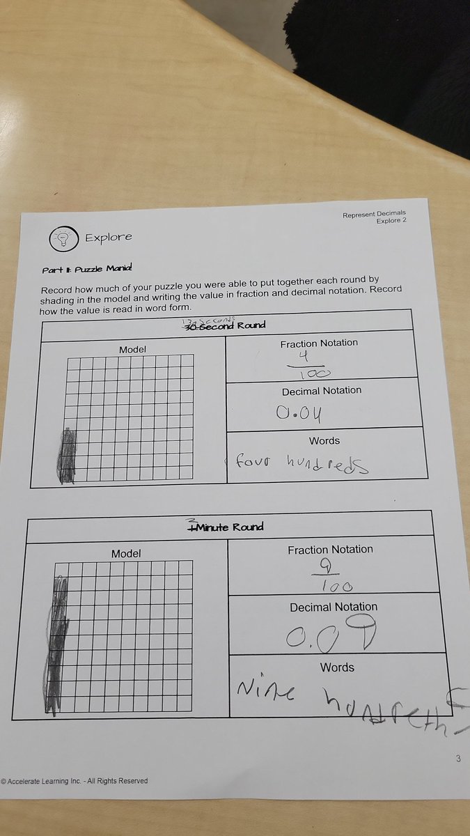 SJP_Perez_EES's tweet image. Stemscopes Puzzle Mania to represent the relationship between fractions and decimals. #mathfun#EscontriasSTEAM#WINTeam