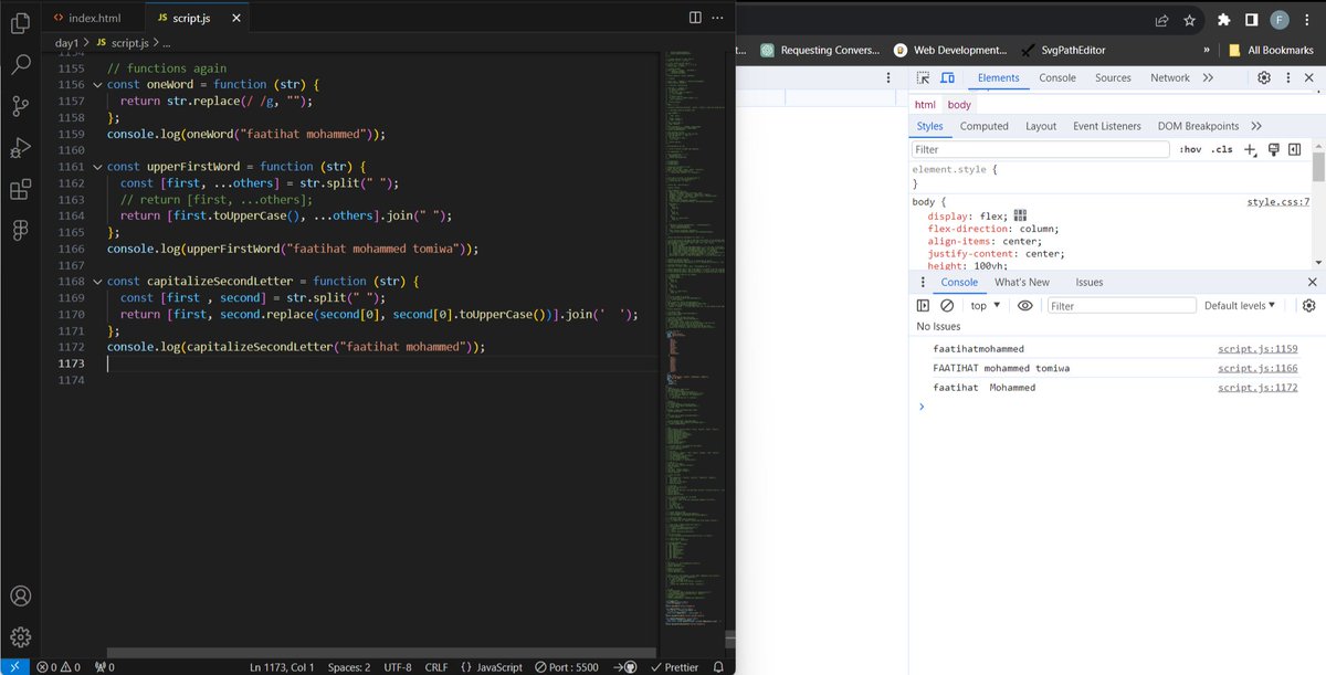 001PyTom's tweet photo. Functions + Destructuring + rest params.....😋
New ES versions be making Js look easy.
#javasript #CodingJourney https://t.co/l5ucHcBT4M