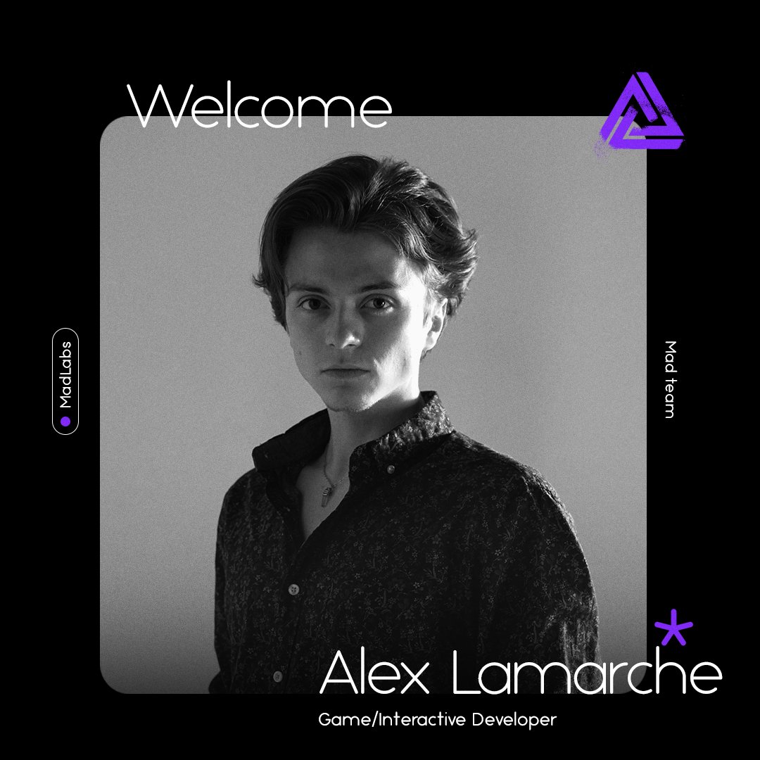 Say hello to MadLabs' new Game &amp; Interactive Developer, Alex Lamarche, a passionate programmer captivated by the crossover of technology and social interaction.

Welcome to the team!