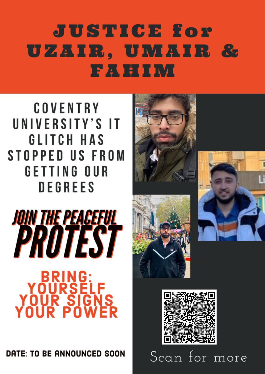 We are appalled by the unjust treatment faced by students at <a href="/covcampus/">Coventry University</a> No one should endure unfair practices or discrimination. We stand in solidarity with Umar, Uzair, Fahim, supporting their rights to a peaceful protest. #JusticeForStudents <a href="/ShabanaMahmood/">Shabana Mahmood MP</a> <a href="/zarahsultana/">Zarah Sultana MP</a>
