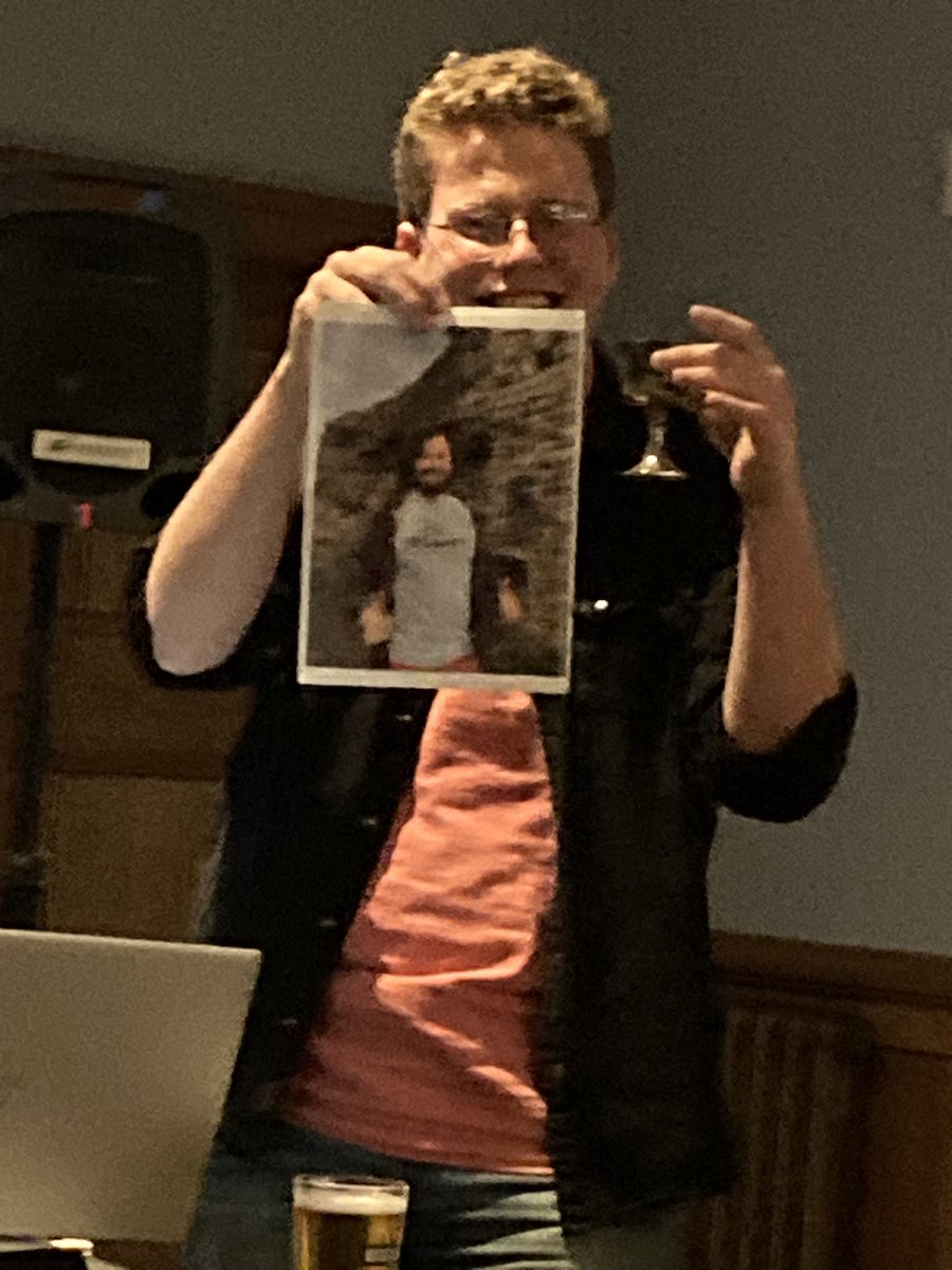 ectoann's tweet photo. the ecw writing retreat starts the socksy ladies out to win. Alex reveals the prizes.. 2nd place a photo of Jamie Harris. @AberEnglishDept https://t.co/LS9IC680Tn