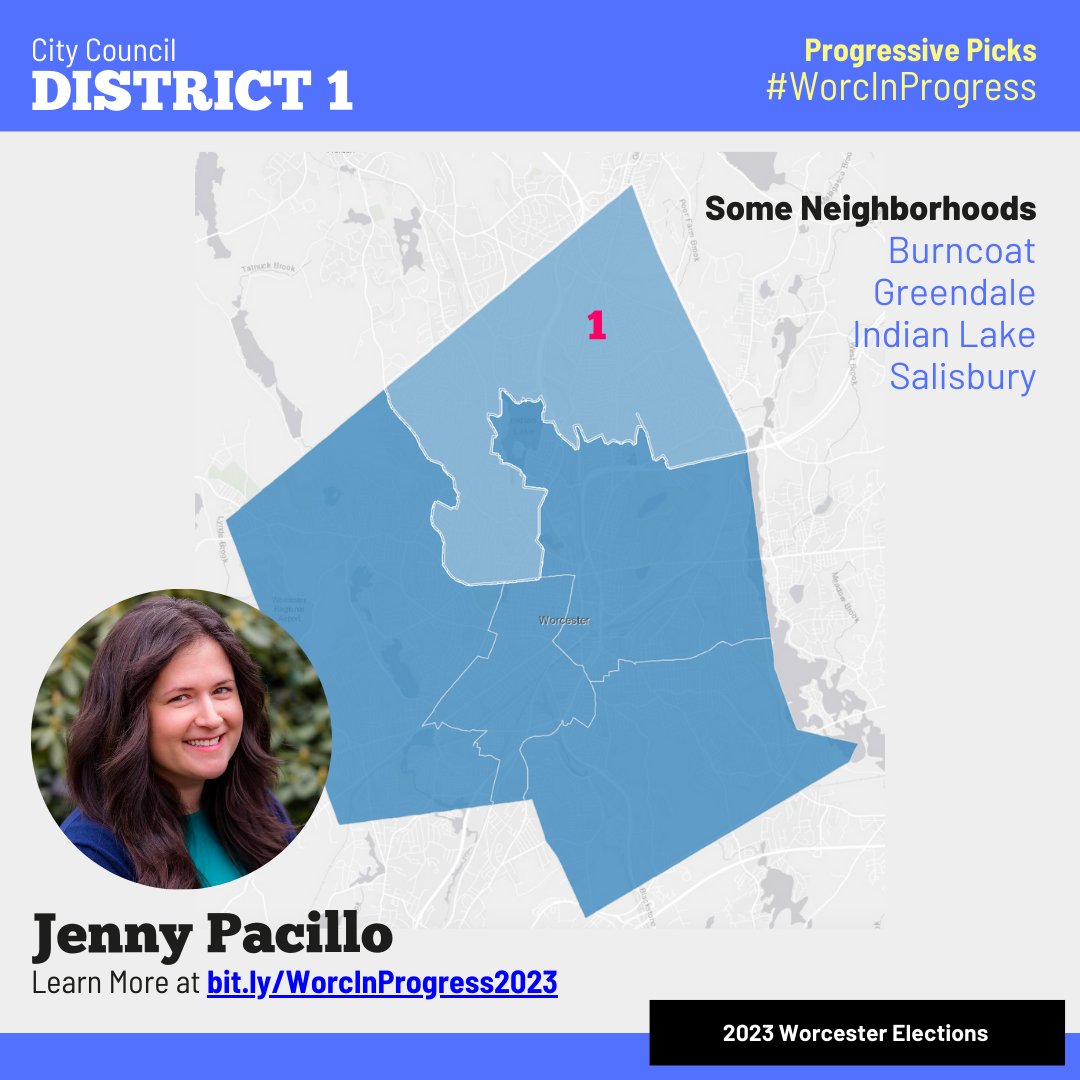WorcInProgress's tweet photo. Make your voice heard for stronger neighborhoods in Worcester. There are critical District seats we need to secure! 
@Etel_Haxhiaj in District 5
Rob Bilotta in District 2
@Jenny4D1 in District 1
#worcpoli https://t.co/e0Q7paFs4F