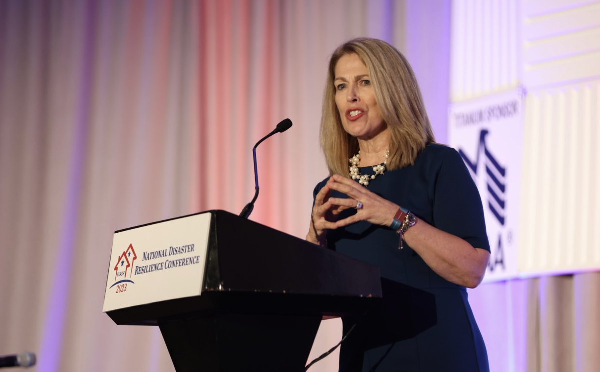FederalAlliance's tweet photo. FLASH President and CEO @LCHenderson opens #NDRC23 with a tribute to the 25-year FLASH Partnership and a review of milestones, progress, and recent events in the disaster safety and resilience movement. https://t.co/mU78TqYm4H